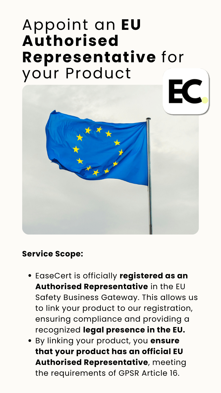 Appoint an EU Authorised Representative for your Product