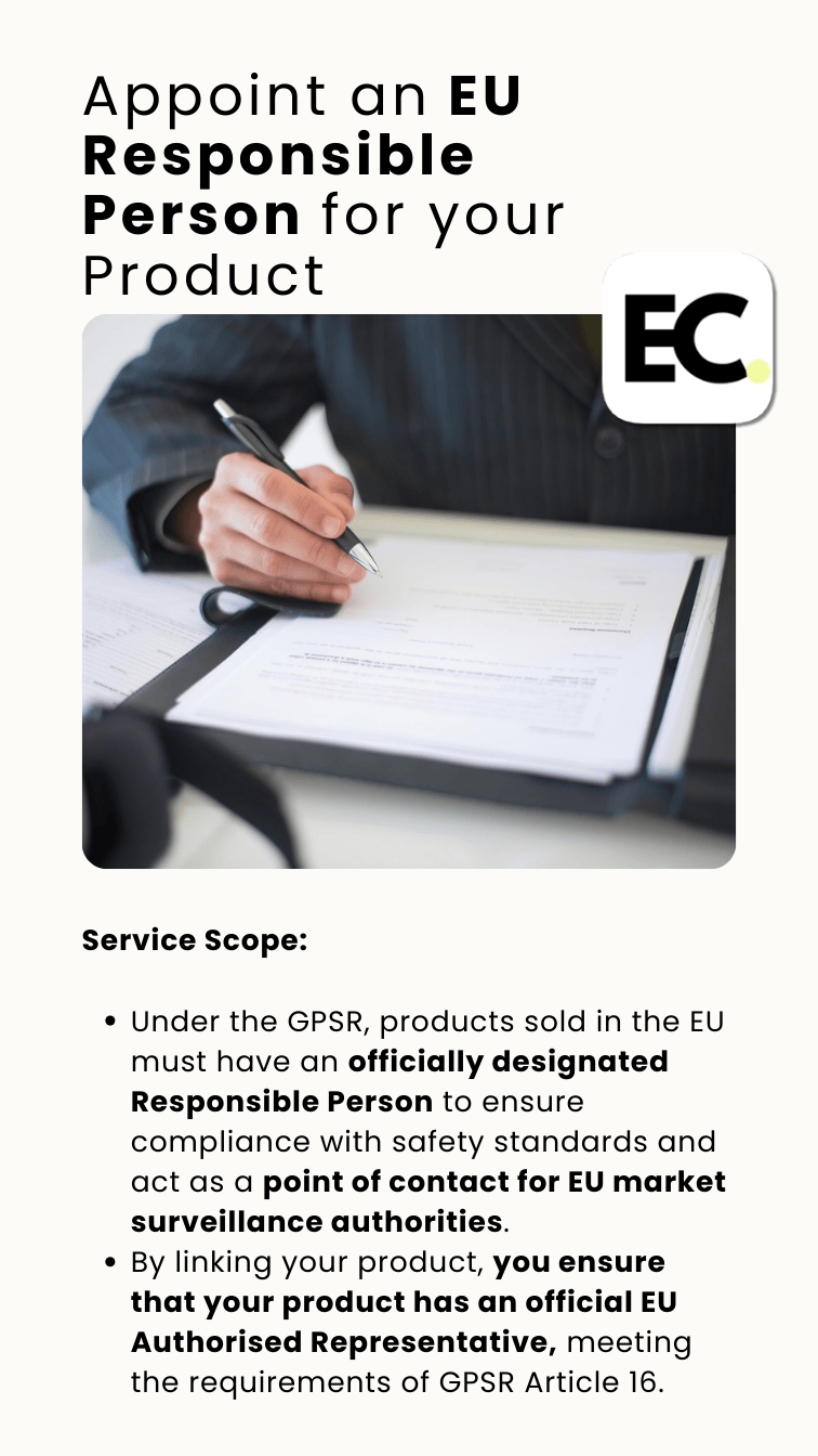Appoint an EU Responsible Person for your Product
