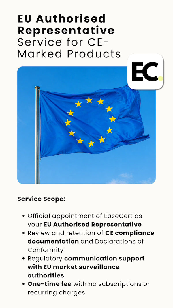 Dienstleistung eines EU-Bevollmächtigten für CE-gekennzeichnete Produkte