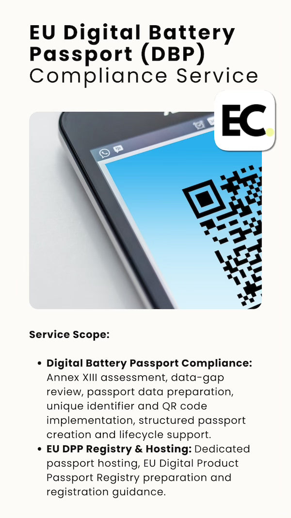 Service de conformité du passeport numérique de batterie (DBP) de l’UE