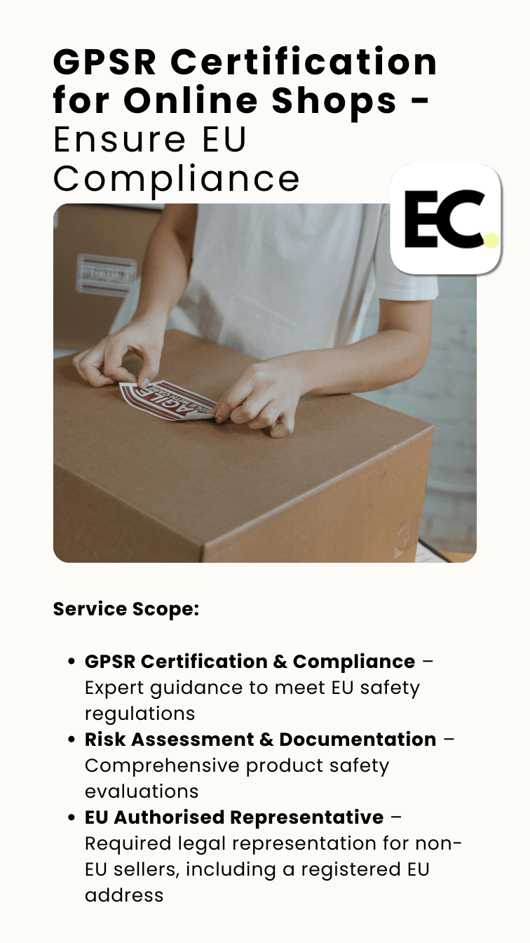 GPSR Certification for Online Shops - Ensure EU Product Compliance