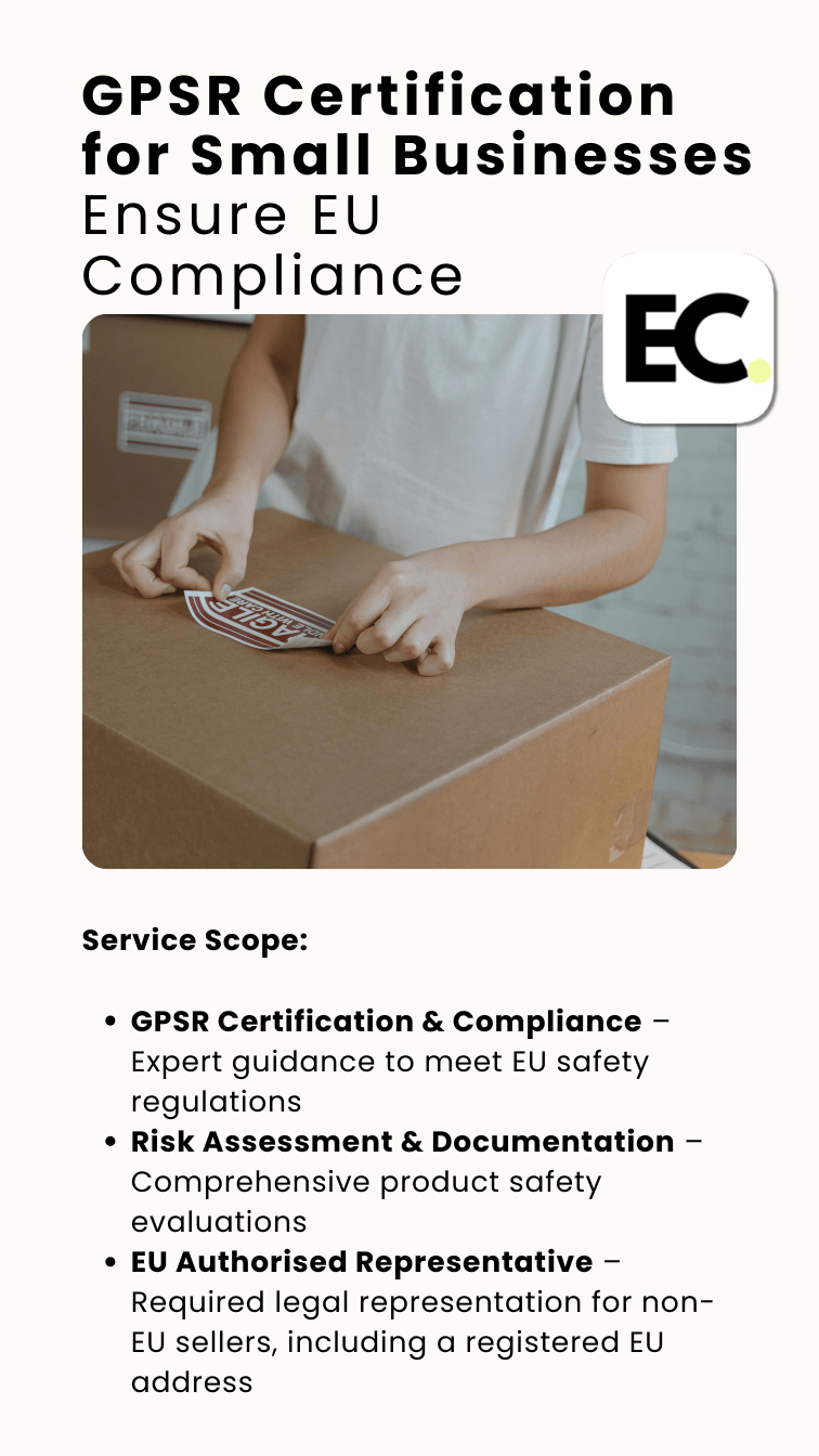 GPSR Certification for Small Business - Ensure EU Product Compliance